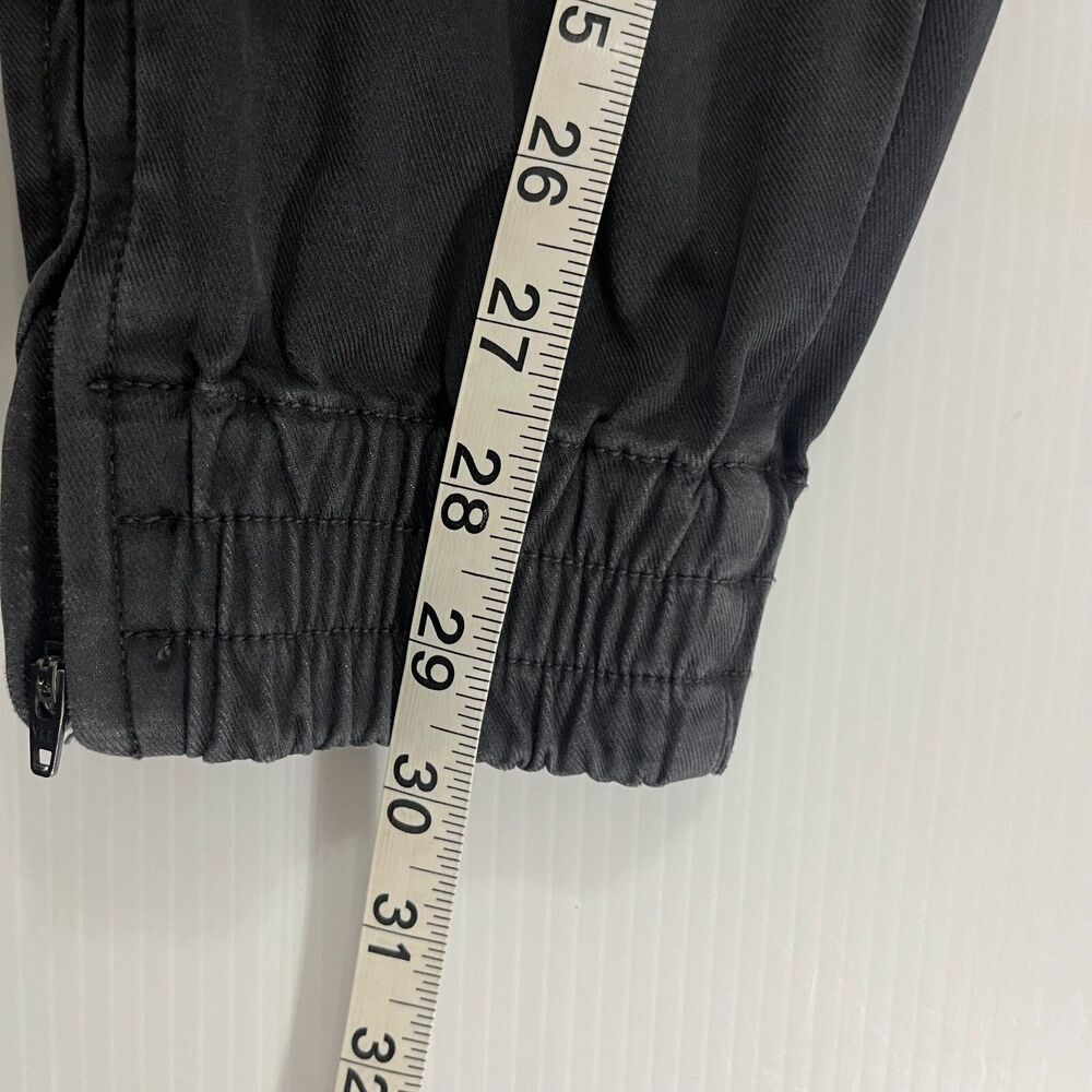 SPANX  Womens Cargo Joggers Stretch Twill Charcoal Gray Cargo Zip Ankles Size L - Picture 8 of 10